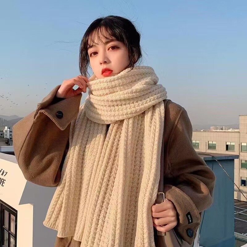 Winter Scarf Manufacturer - Wholesale Warm Breathable Fashion Solid Color Thickened Wool