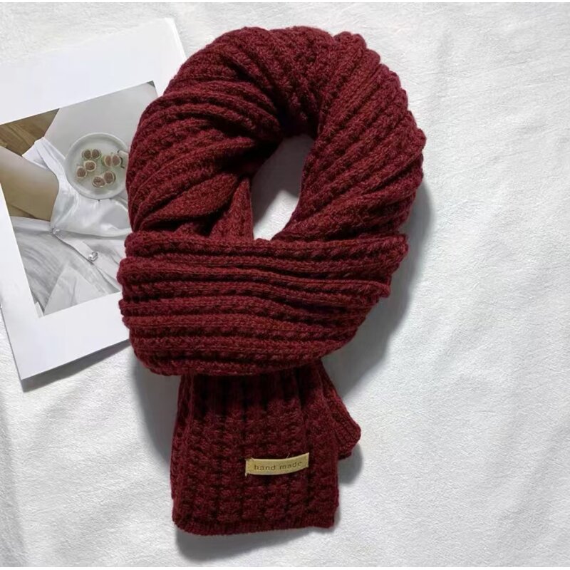 Winter Scarf Manufacturer - Wholesale Warm Breathable Fashion Solid Color Thickened Wool