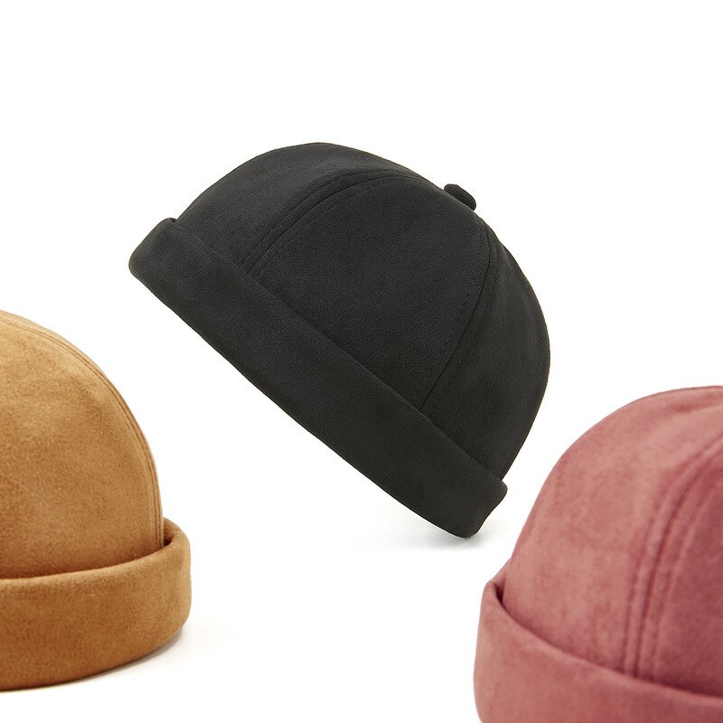 Docker Sailor Cap Supplier - Fashion Unisex Biker Cap Adjustable Casual Brimless Skull Gorro