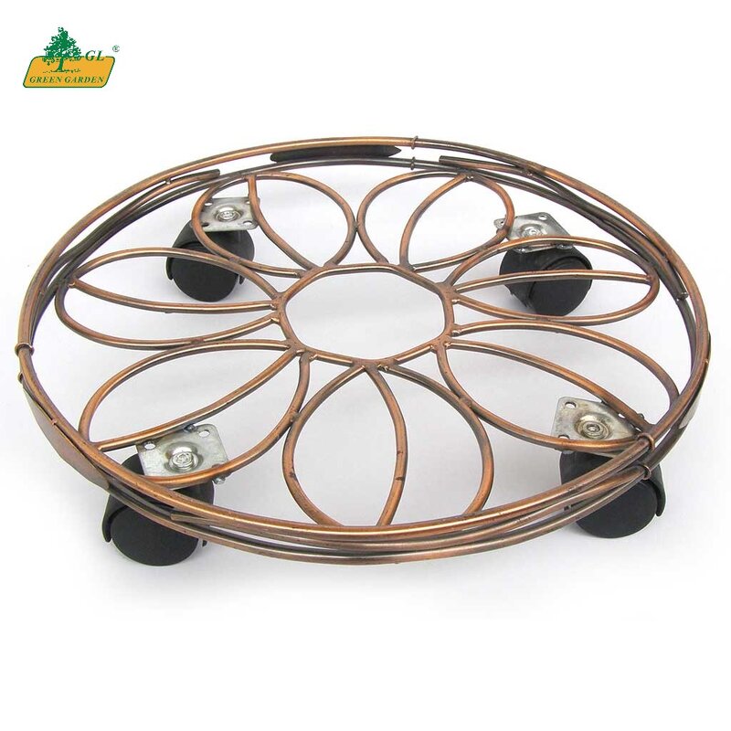 Pot Trolley Manufacturer - High Quality Customizable Brass Coated Planter Mover