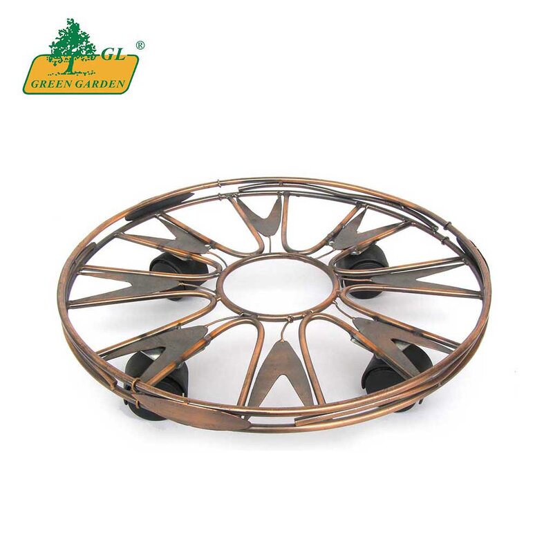 Pot Trolley Manufacturer - High Quality Customizable Brass Coated Planter Mover