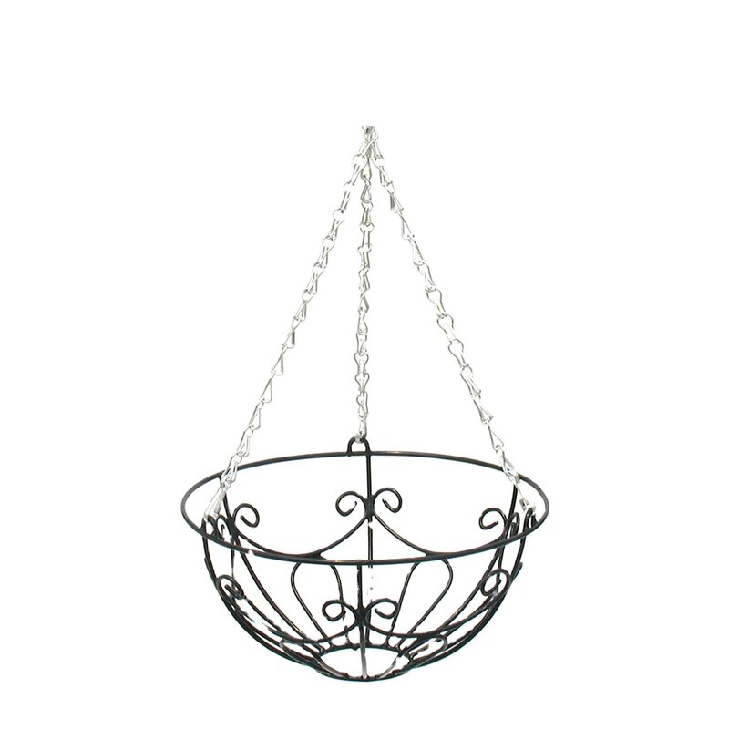 Metal Hanging Basket Supplier - Diameter 10'' Iron Garden Ornaments Hanging