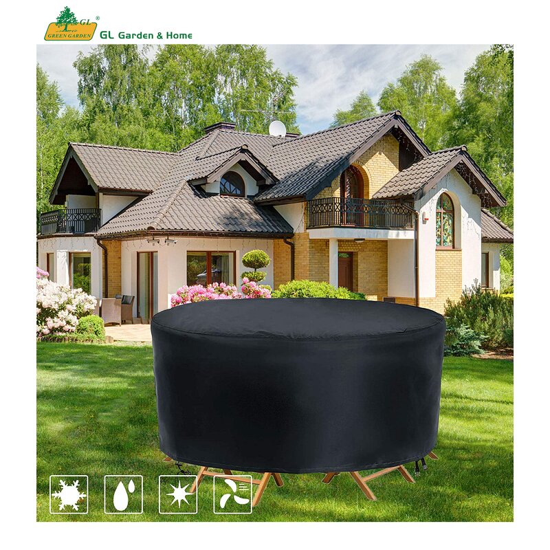 Outdoor Table Cover Factory - OEM Polyester PE Woven Fabric Dust Proof Waterproof