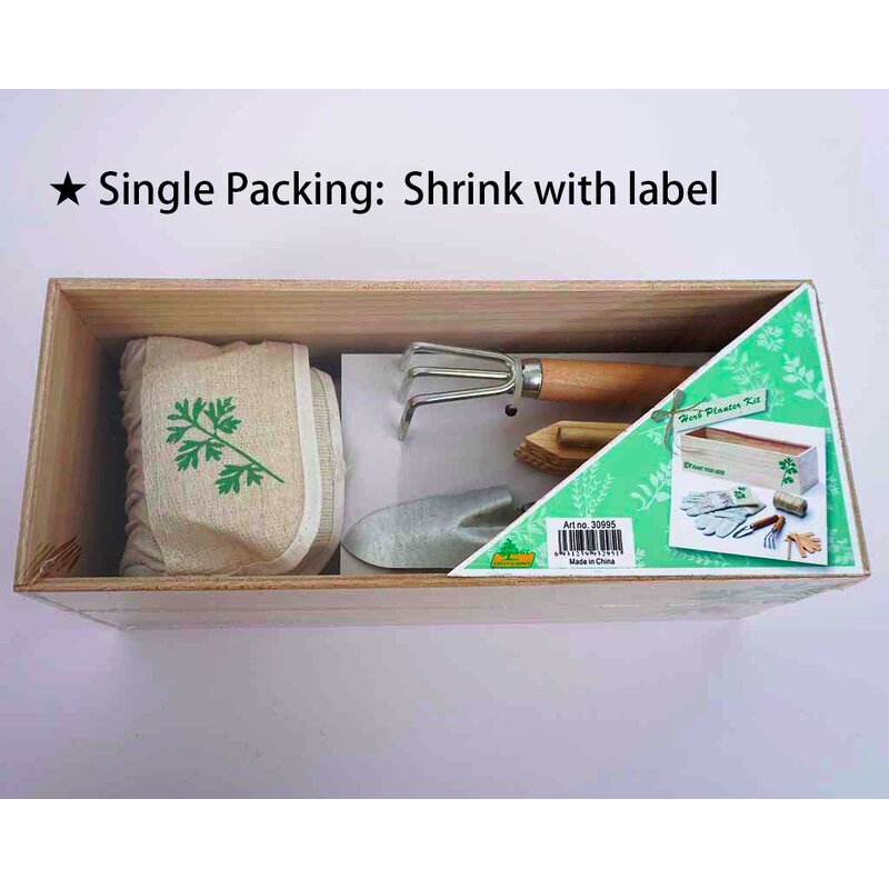 Herb Planter Kit Manufacturer - Hot Sale Wooden Metal Polyester Tool Box Set