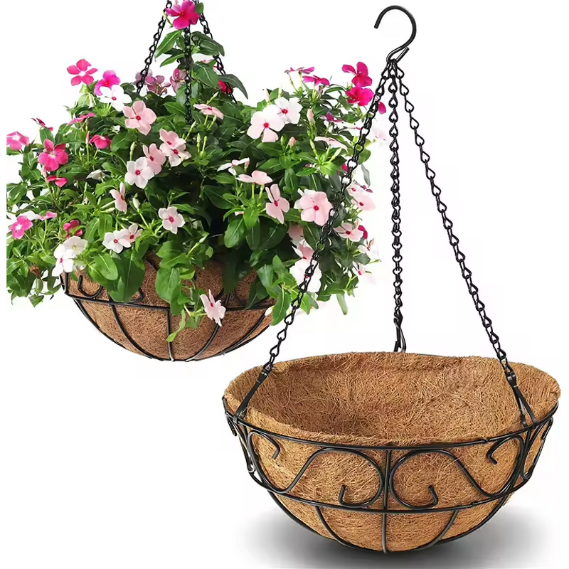 Metal Hanging Planter Manufacturer - Hot Sale New Style Dual Use 10'' Dia Wall