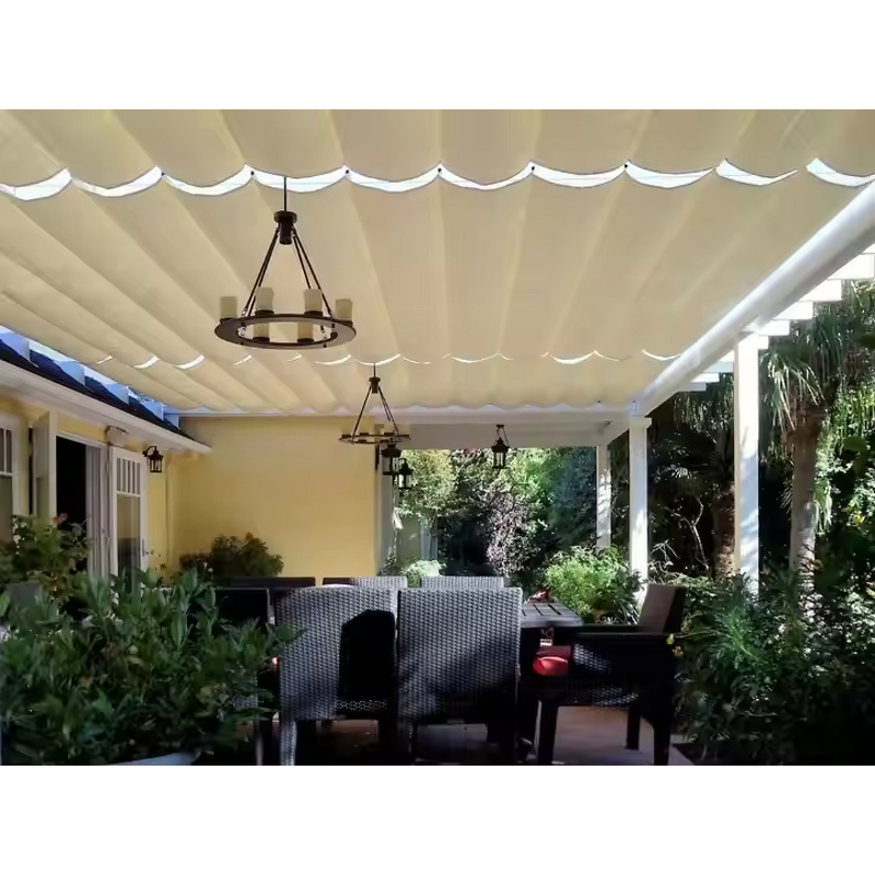 Retractable Pergola Shade Sail Factory - Professional Factory Produce Wave Sails