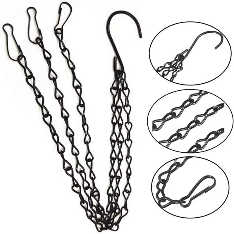 Hanging Basket Chain Supplier - Flower Pot Replacement Chain 3 Point Hanger