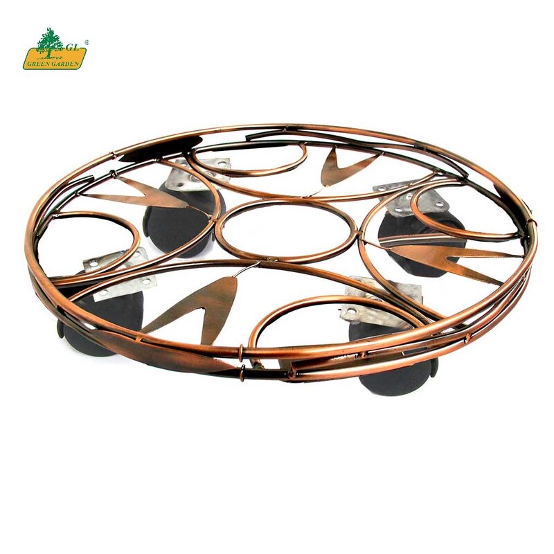 Pot Trolley Manufacturer - High Quality Customizable Brass Coated Planter Mover