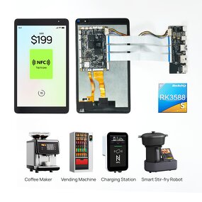 Embedded Tablet Supplier - OEM RK3588S 8inch Open Frame Kit WiFi 6 BT5.4 Android