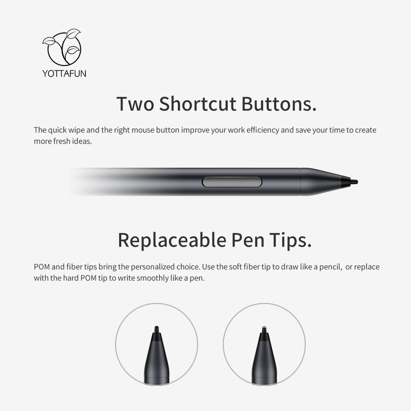 Active Capacitive Stylus Pen Factory - OEM Hot Selling Slim 1024 Pressure Levels Surface