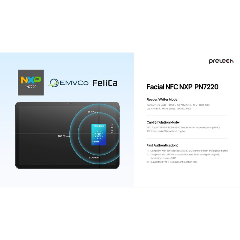 Donation Kiosk Tablet Factory - OEM 12 Inch Front NFC Tap to Pay Android