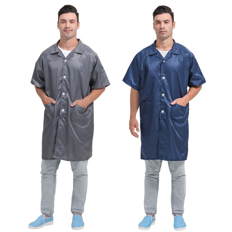 ESD Smock Lab Coat Factory - OEM/ODM Short Sleeve Anti-Static Washable Laboratory