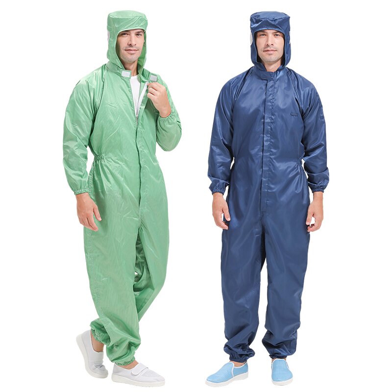 ESD Coveralls with Hood Supplier - OEM/ODM Anti-Static Stripe Cleanroom Safety Clothing