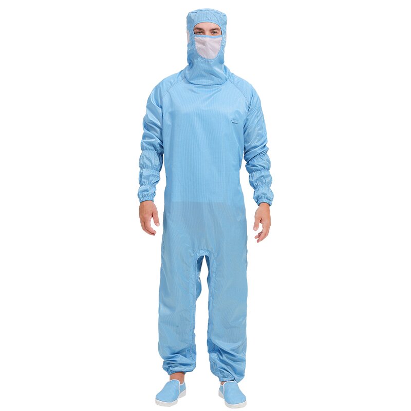 Lint-Free Coverall Manufacturer - OEM/ODM Reusable Cleanroom with Hood for Food Industry