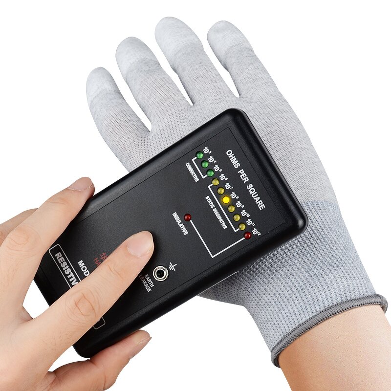 White Nylon Knitted Gloves Factory - OEM/ODM 13 Gauge Carbon Fiber PU Fingertips ESD