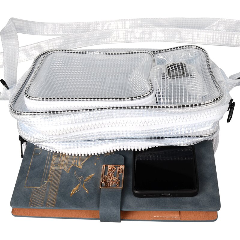 Clear PVC Crossbody Bag Supplier - OEM/ODM Large Capacity for Engineers Multiple Pockets