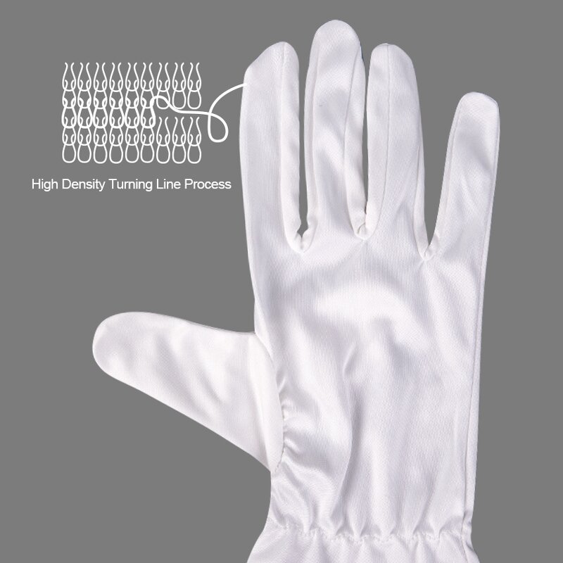 Microfiber Safety Gloves Supplier - OEM/ODM High Quality White Dust-Free Thin Cleanroom