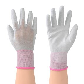 Industrial ESD Gloves Factory - OEM/ODM Pu Coated White Carbon Fiber Nylon Gloves
