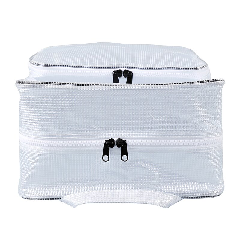 White Antistatic PVC Backpack Supplier - OEM/ODM 18-Inch Transparent Full Cover Dust-Free