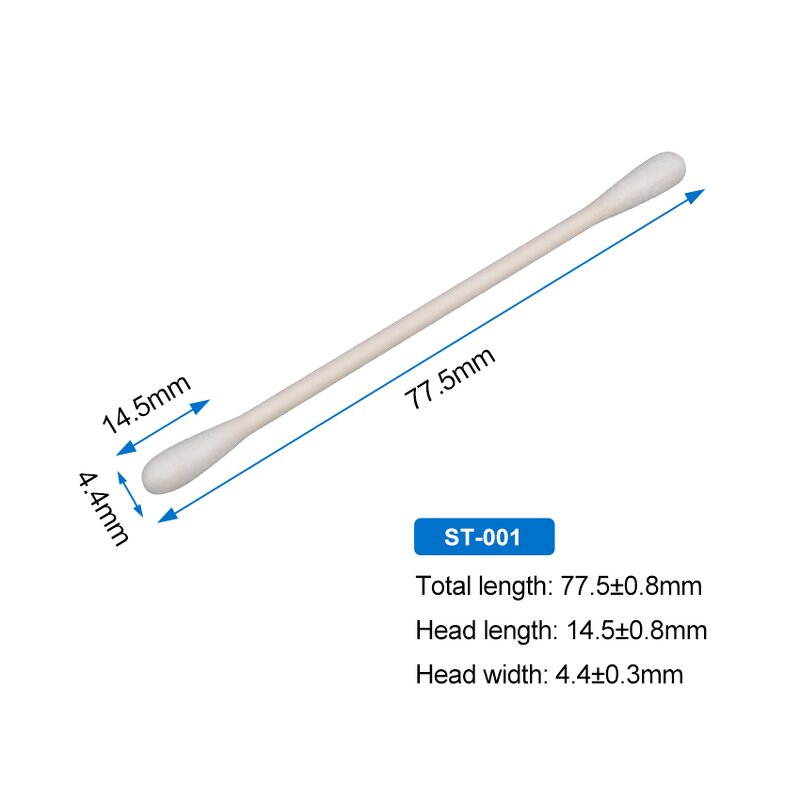 Disposable Cotton Buds Supplier - OEM/ODM CA-002 Double Head Dust-Free Paper Stick