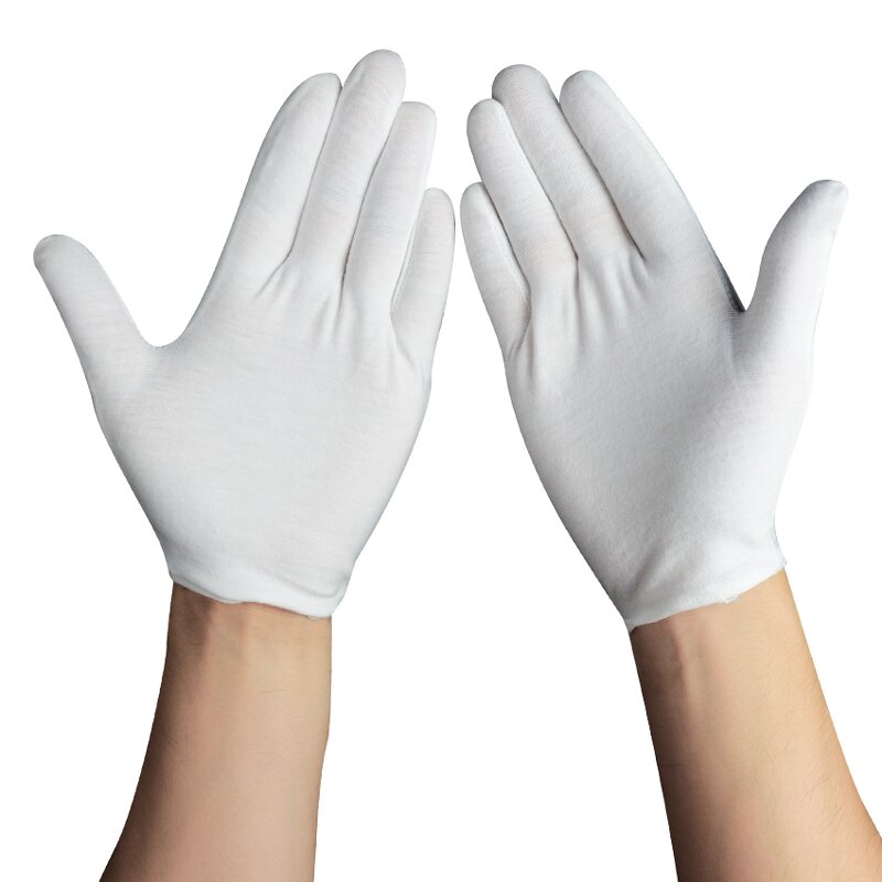 White Cotton Etiquette Gloves Manufacturer - OEM/ODM Coin Jewelry Soft Personalized Working