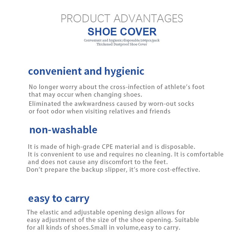 Disposable Shoe Cover Factory - OEM/ODM CPE Boot Cover Snap Closure Composite Toe