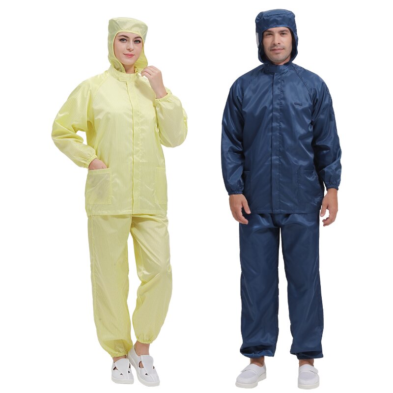 ESD Safety Clothing Supplier - OEM/ODM Hot Selling Antistatic Cleanroom Suit with Hood