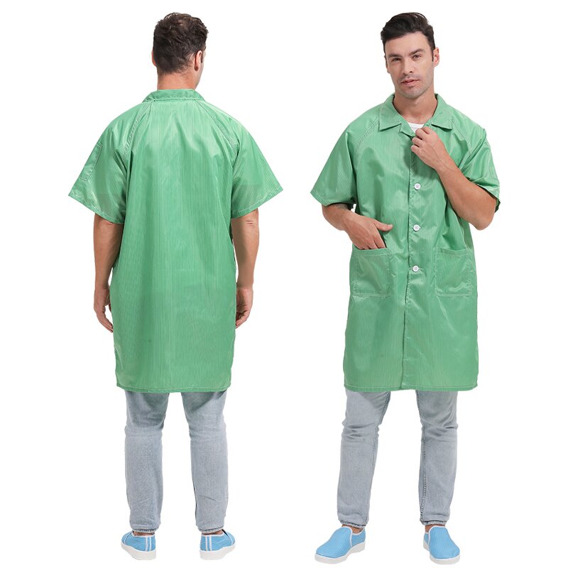 ESD Smock Lab Coat Factory - OEM/ODM Short Sleeve Anti-Static Washable Laboratory