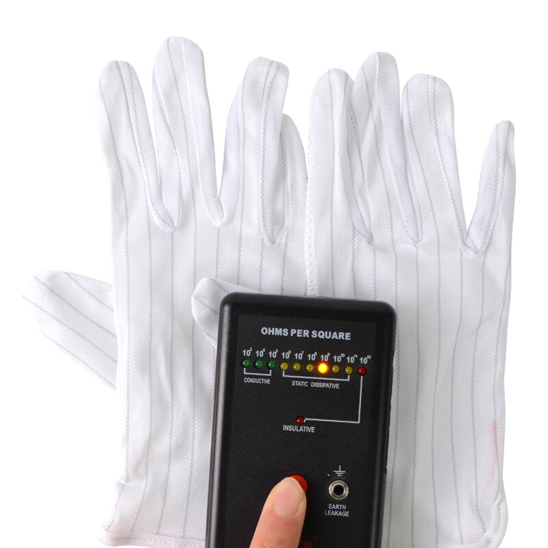 Antistatic Conductive Gloves Supplier - OEM/ODM Carbon Fiber ESD Polyester Stripes Protective