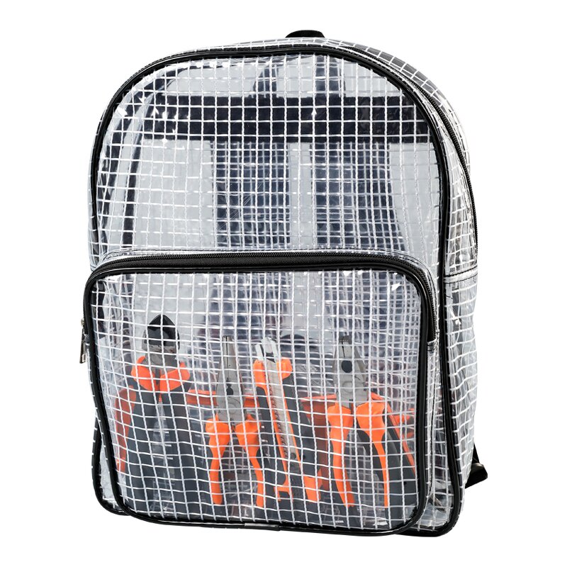 Anti-Static PVC Backpack Factory - OEM/ODM Grid Cleanroom Engineer Transparent Backpack Bag