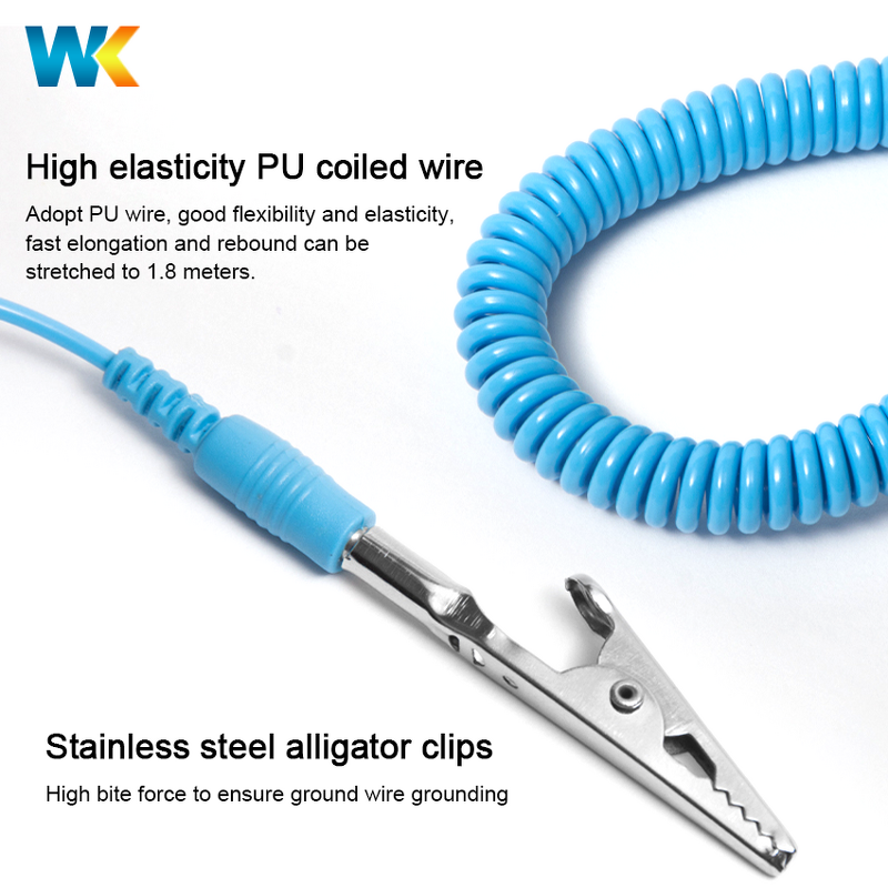 Anti-Static Wrist Strap Factory - OEM/ODM Adjustable with 1.8M PU Coil Alligator Clip