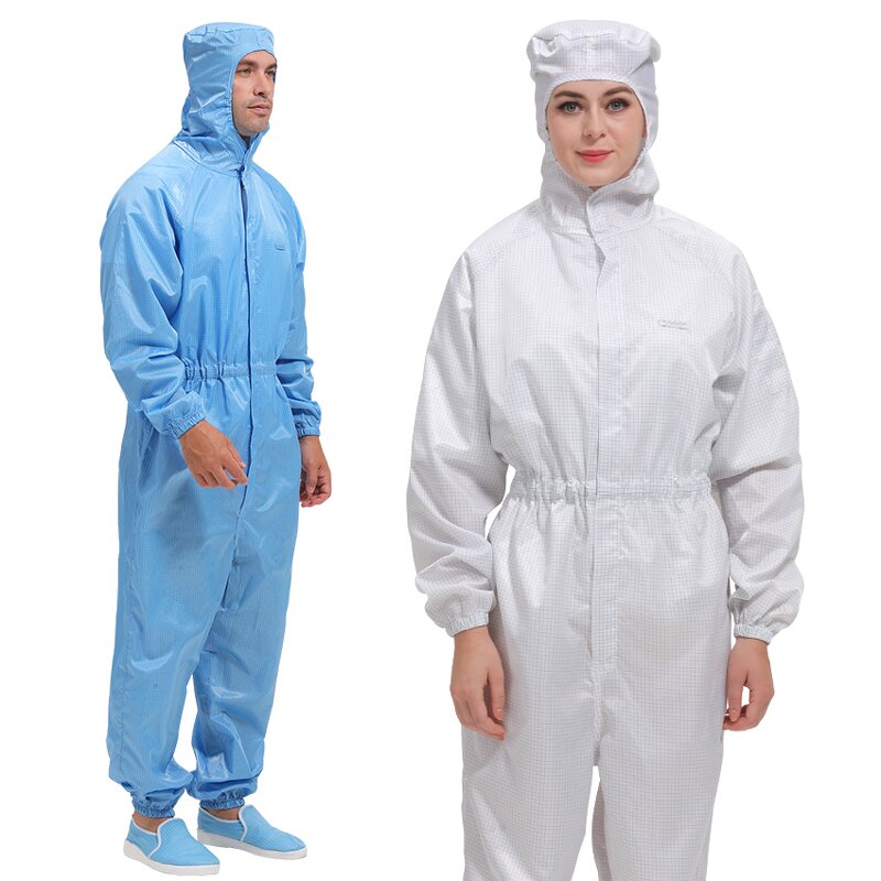 ESD Cleanroom Coverall Supplier - OEM/ODM Integrity with Elastic Hood and Wrists