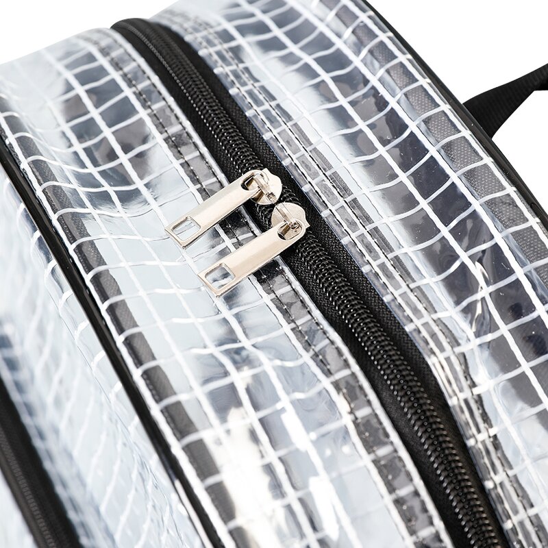 Anti-Static PVC Backpack Factory - OEM/ODM Grid Cleanroom Engineer Transparent Backpack Bag
