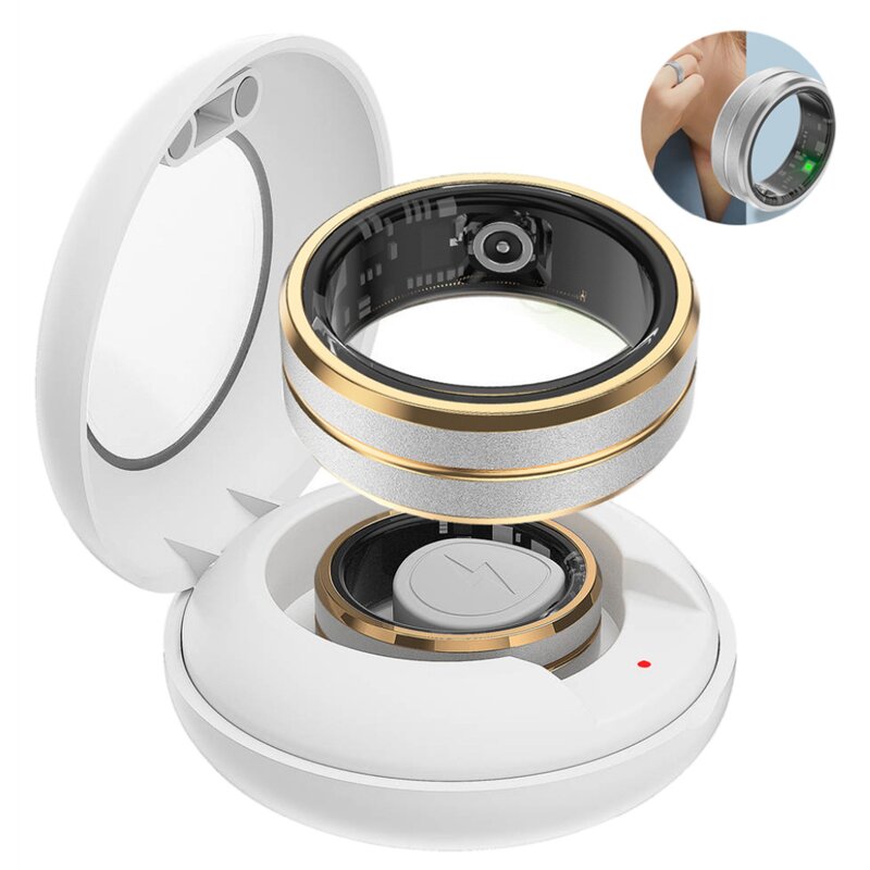 5ATM Waterproof Smart Ring Factory - OEM/ODM GAOKE SR01 Couple Rings Body Temperature Tracker