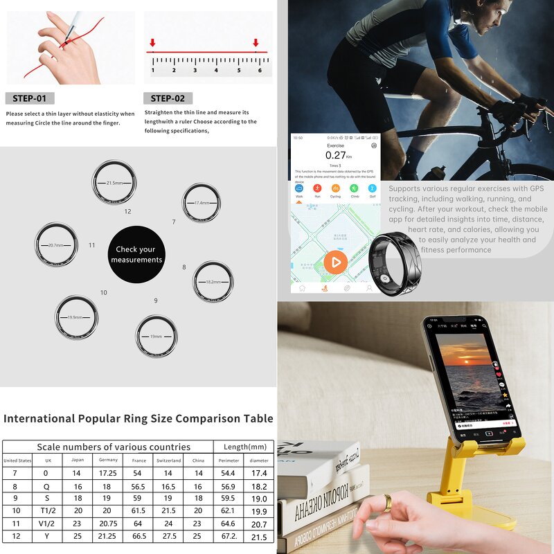 Smart Ring Supplier - OEM/ODM GAOKE Px02 Premium Adjustable Body Fat Monitor