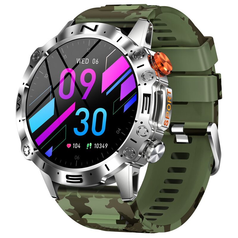 AMOLED Smart Watch Factory - OEM/ODM Round Shape 466466 Outdoor Training BT Calling