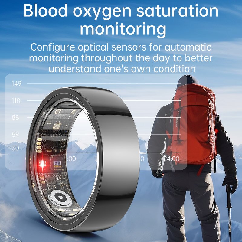 Smart Ring with Blood Oxygen Factory - OEM/ODM GAOKE R1000 Heart Rate Sleep Monitoring