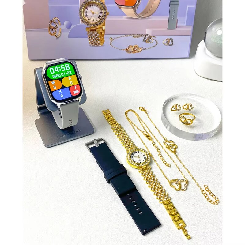 Smart Watch for Women Manufacturer - OEM/ODM D15 Gs Relojes 2025 Luxury 7 in 1 Set