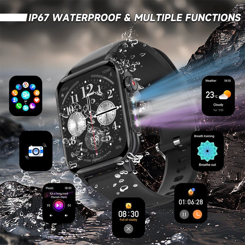 Fashion Smartwatch Manufacturer - OEM/ODM GAOKE P6 Breathing Ambient Light New Design