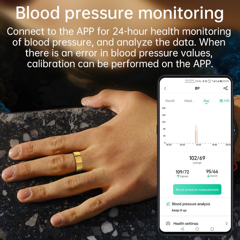 Smart Ring with Blood Oxygen Factory - OEM/ODM GAOKE R1000 Heart Rate Sleep Monitoring