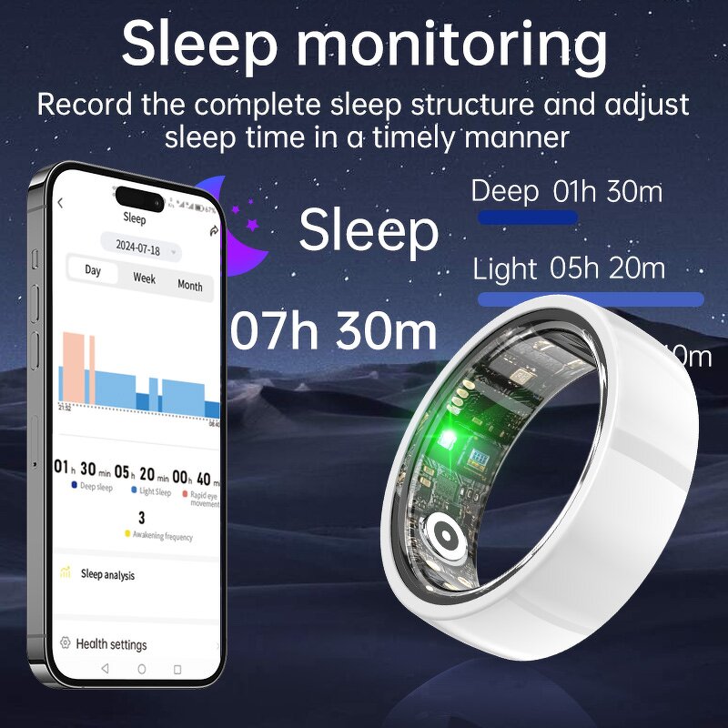 Ceramic Smart Ring Supplier - OEM/ODM GAOKE R1000 Heart Rate Blood Oxygen Sleep Tracking