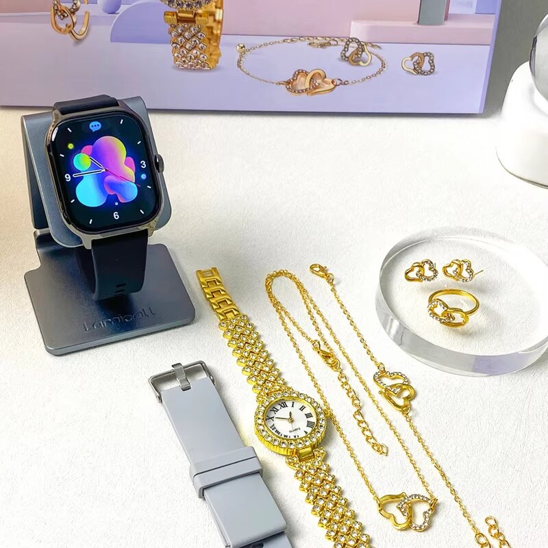 Smart Watch for Women Manufacturer - OEM/ODM D15 Gs Relojes 2025 Luxury 7 in 1 Set