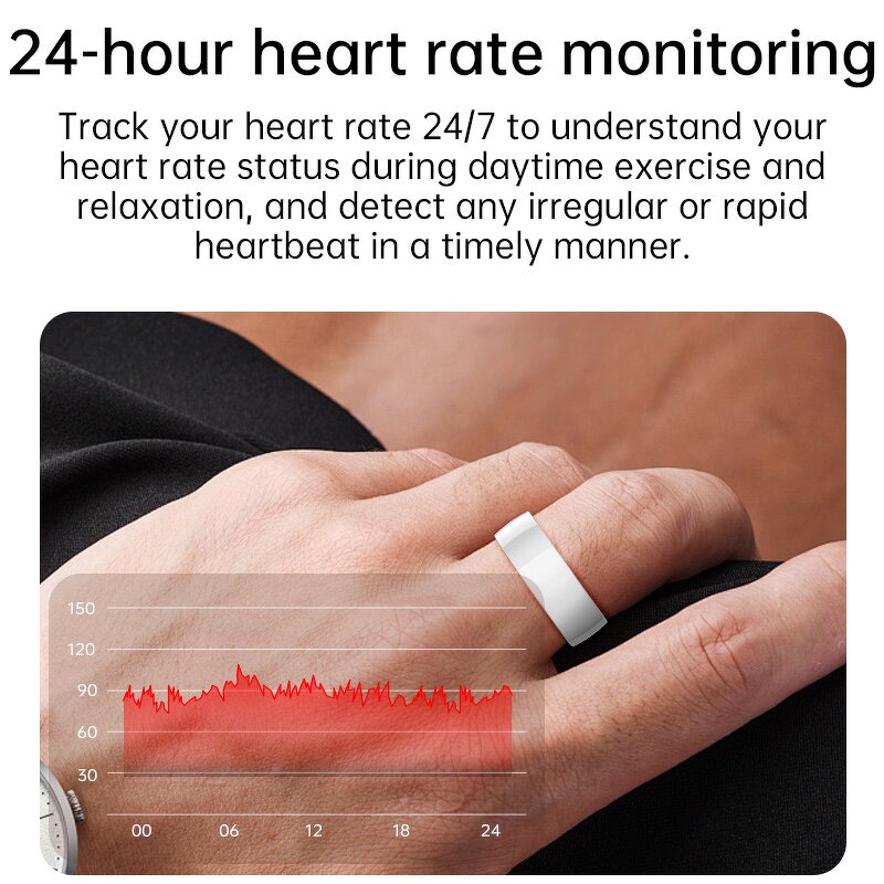 Ceramic Smart Ring Supplier - OEM/ODM GAOKE R1000 Heart Rate Blood Oxygen Sleep Tracking