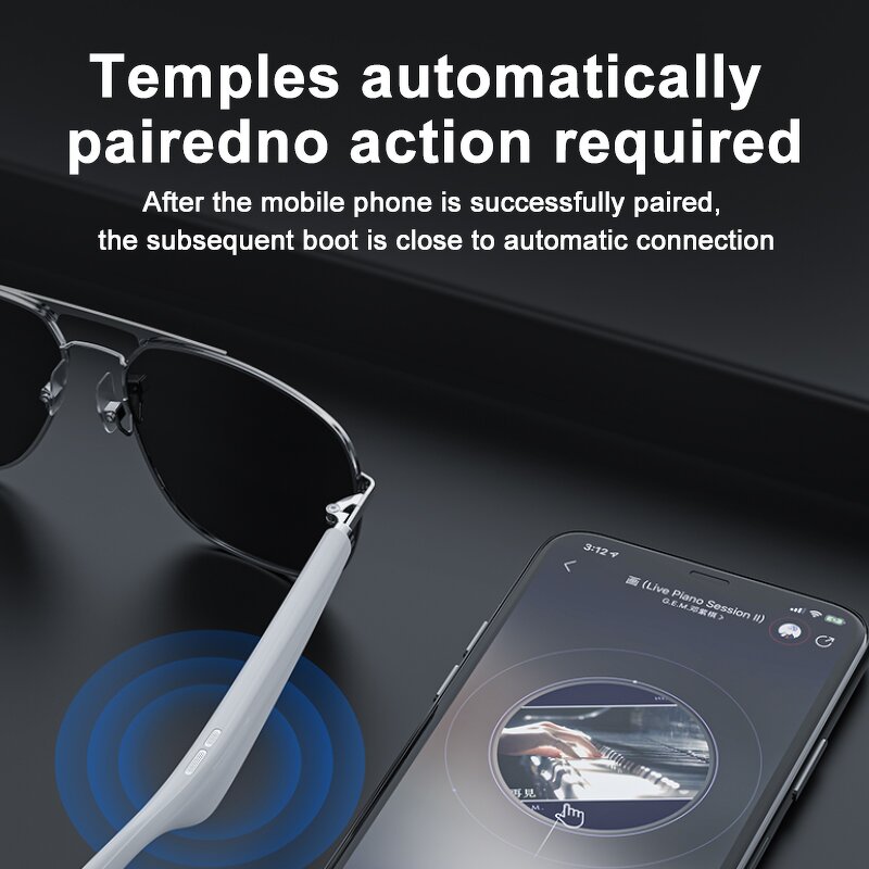Smart Sunglasses Factory - OEM/ODM GAOKE G01 Polarized Bt Wireless Audio Glasses Sports