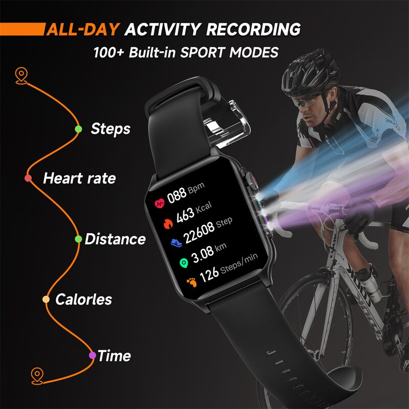 Smart Watch with LED Flashlight Manufacturer - OEM/ODM GAOKE Running Breathing Ambient Light