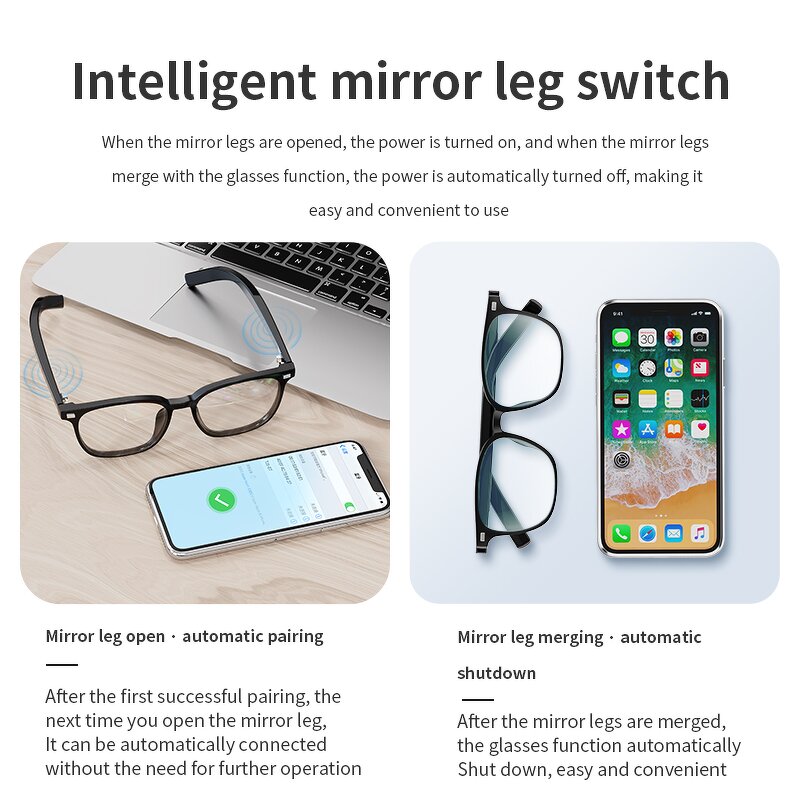 Smart Shade Changing Glasses Factory - OEM/ODM Gaoke G05 Custom Transparent Cycling Wireless