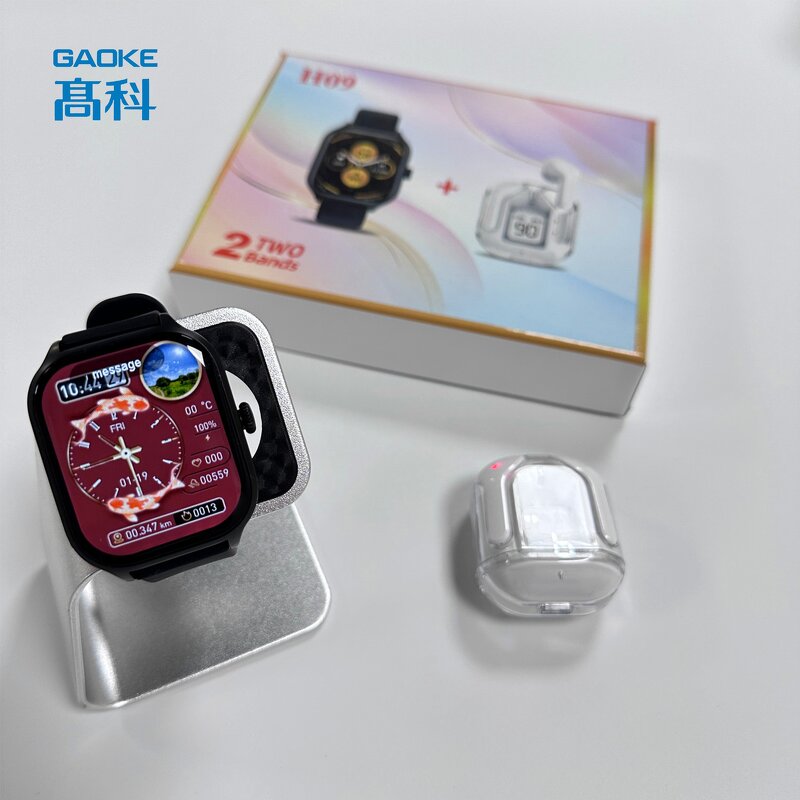 Smart Watch with Earbuds Supplier - OEM/ODM Gaoke H09 2 in 1 Ultra Connected Watch