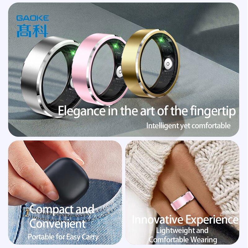 Smart Call Ring Supplier - OEM/ODM GAOKE Custom R5 Man Women Health Fitness Tracker