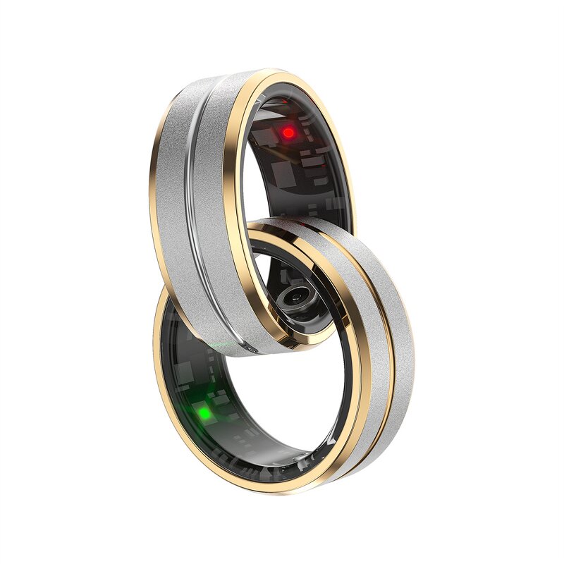 5ATM Waterproof Smart Ring Factory - OEM/ODM GAOKE SR01 Couple Rings Body Temperature Tracker