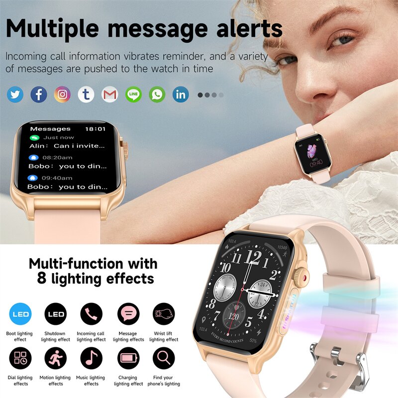 Fashion Smartwatch Manufacturer - OEM/ODM GAOKE P6 Breathing Ambient Light New Design